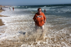 Paddling in the Pacific Ocean