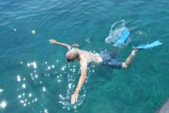 Andy snorkelling
